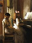 Joseph Decamp Famous Paintings - The Music Lesson